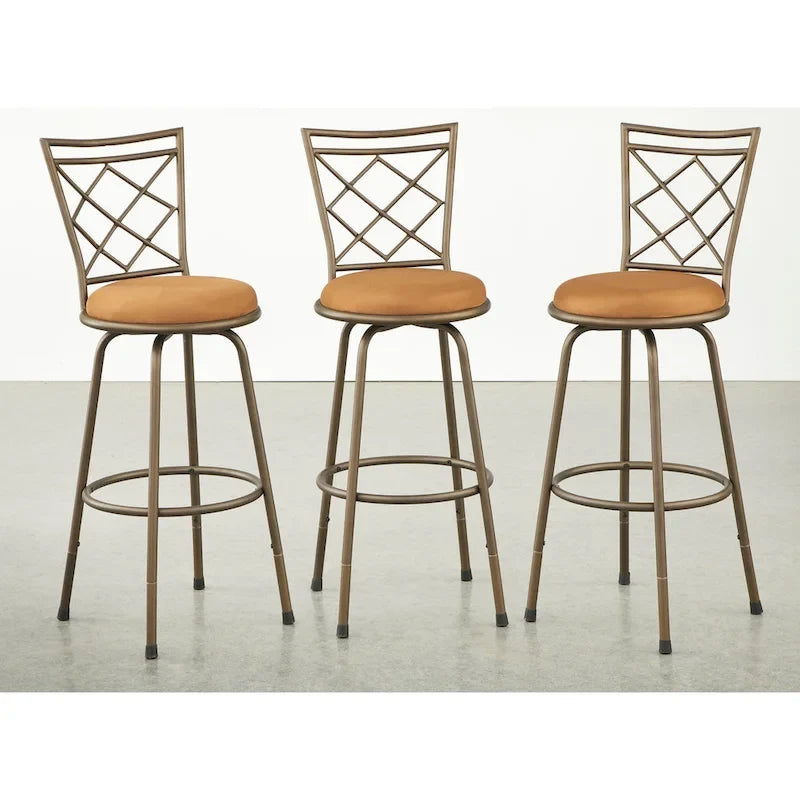 Verstellbare höhenverstellbare Drehhocker Alyssa von Simple Living, 3er-Set