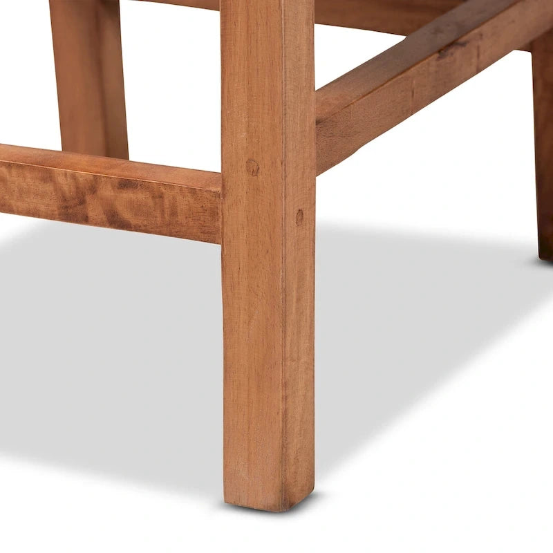 Lesia moderne bohemien barkruk van natuurlijk bruin rotan en hout