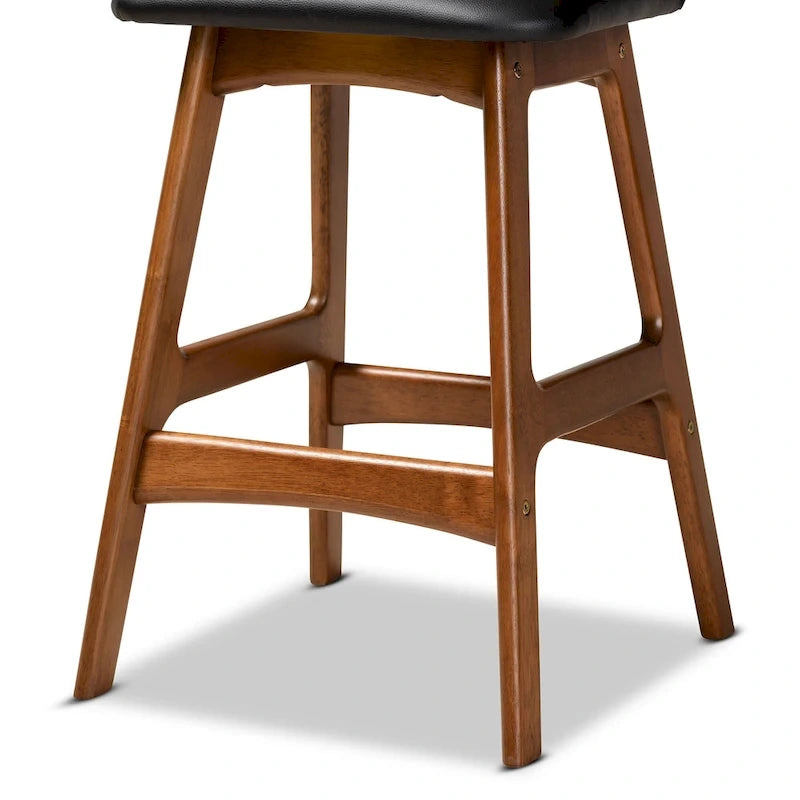 Set di 2 sgabelli da bancone Darrin, stile moderno metà secolo