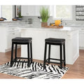 Sgabello da bar Linon Willamette in finta pelle (set da 2) - altezza bancone