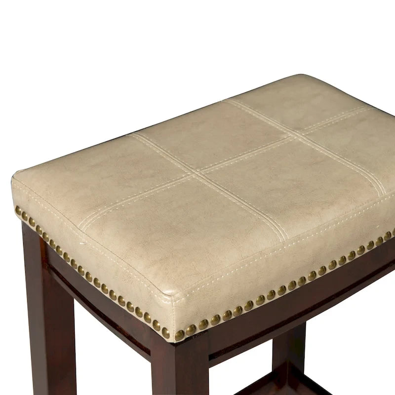 Sgabello da bar Linon Willamette in finta pelle (set da 2) - altezza bancone