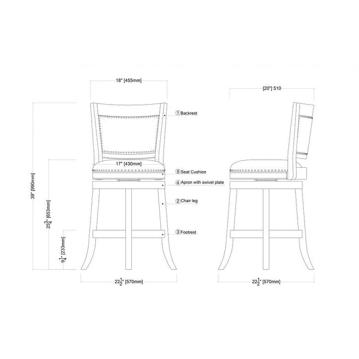 Bristol Swivel Counter Stool