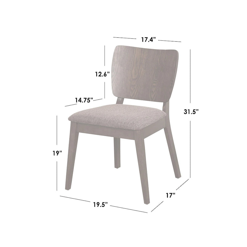 Juego de comedor Bernard de estilo moderno de mediados de siglo, 5 piezas