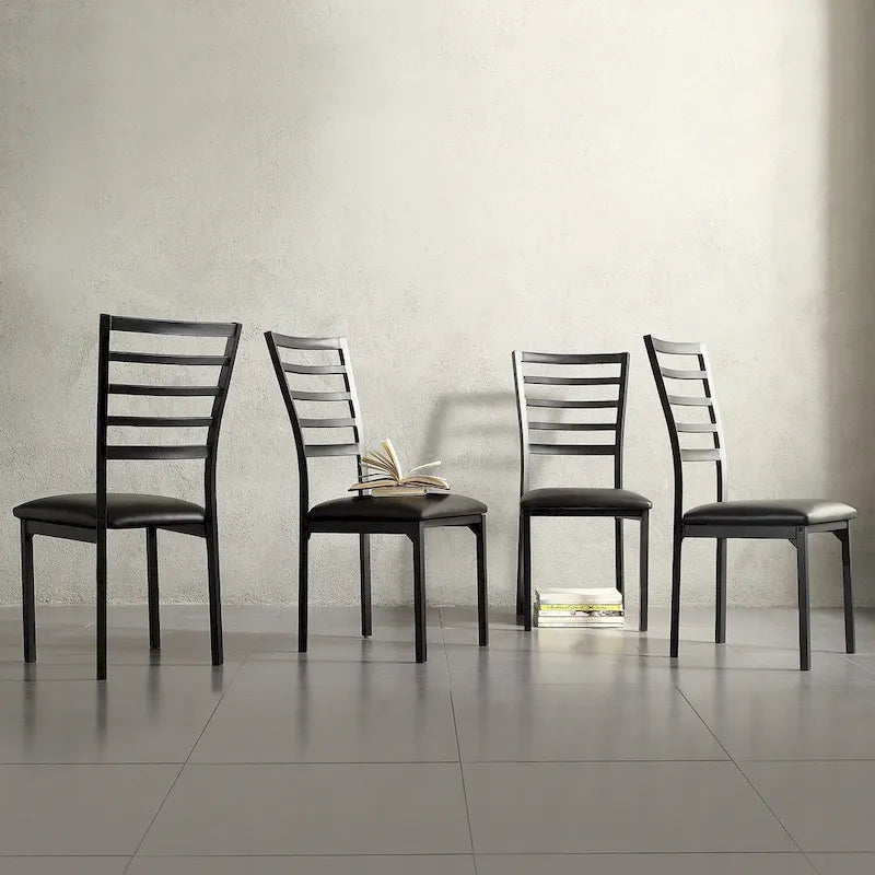 Darcy II espresso-kleurige, gevormde metalen eetkamerstoelen (set van 4) van iNSPIRE Q Bold