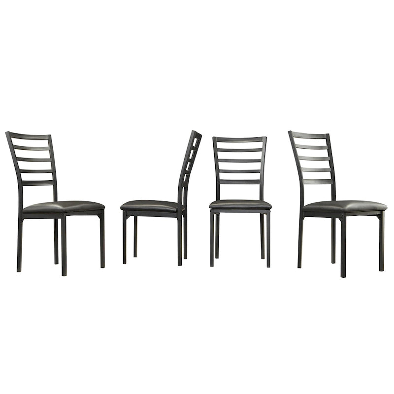 Darcy II espresso-kleurige, gevormde metalen eetkamerstoelen (set van 4) van iNSPIRE Q Bold