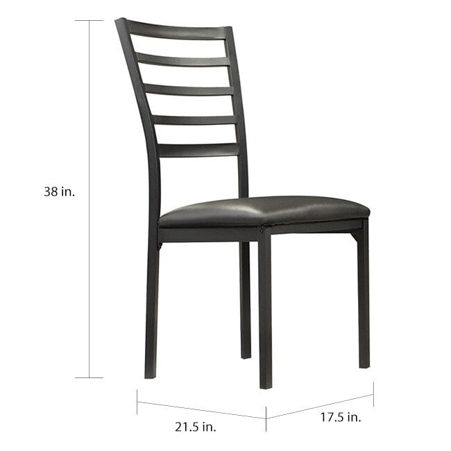 Darcy II espresso-kleurige, gevormde metalen eetkamerstoelen (set van 4) van iNSPIRE Q Bold