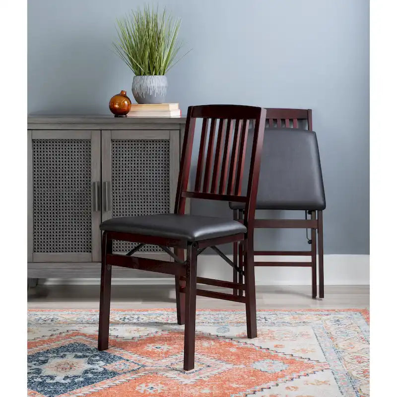 Porch & Den Lowell Espresso-Klappstühle (2er-Set)