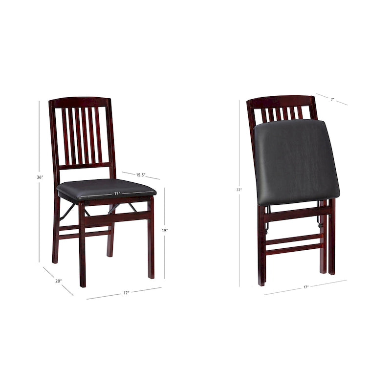Porch & Den Lowell Espresso-Klappstühle (2er-Set)