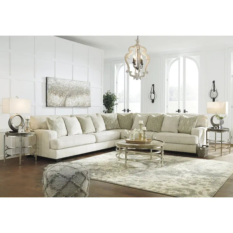Divano componibile neutro color avorio e beige a 3 pezzi Rawcliffe di Signature Design by Ashley