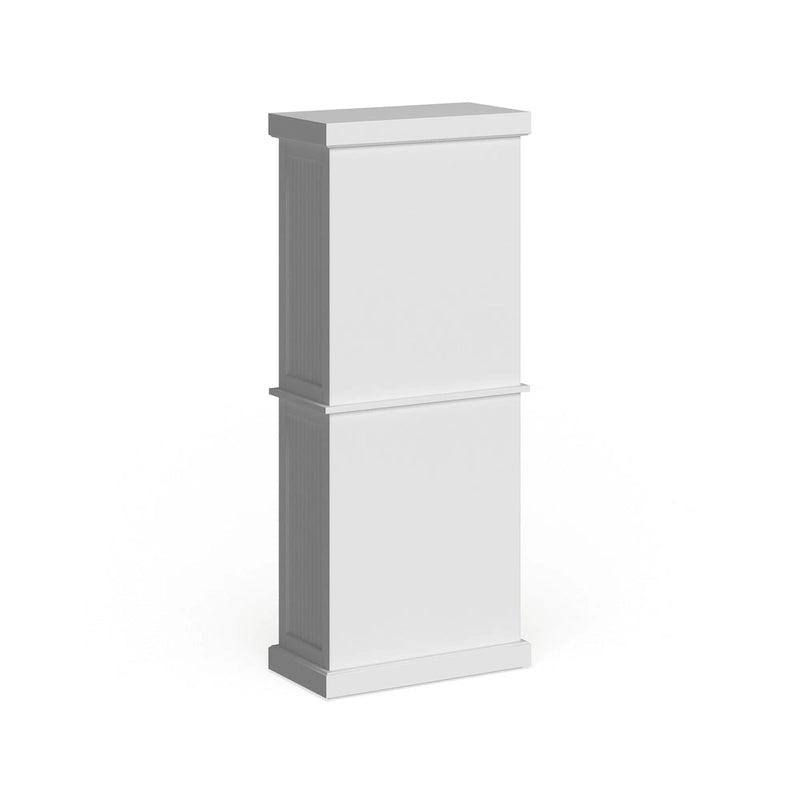 Homestyles Nantucket Vorratsschrank in geschliffenem Off-White mit vier Türen – N/A