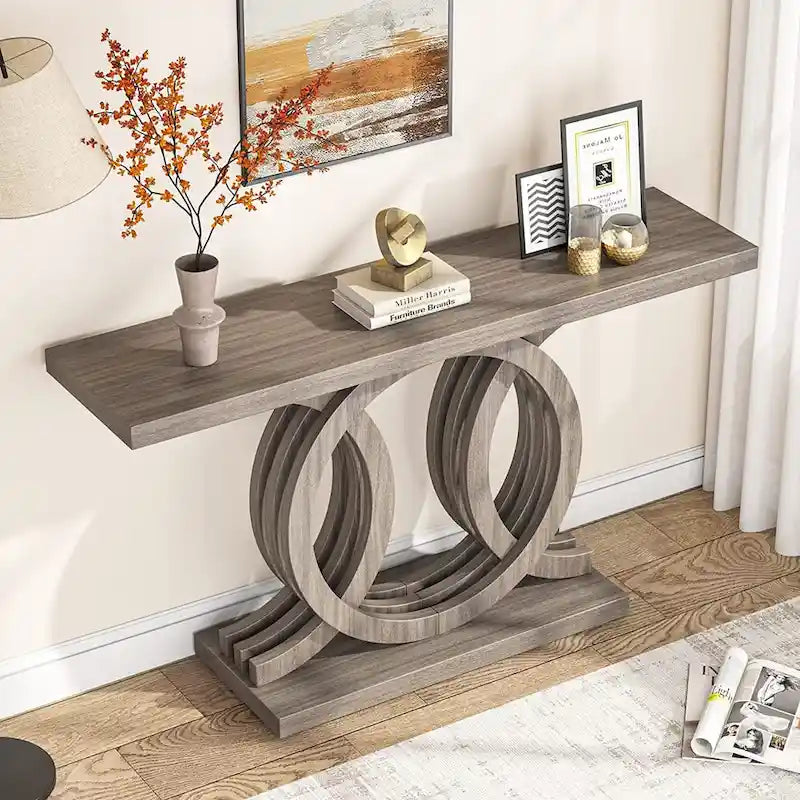 Tavolo consolle da 55, tavolo in legno per ingresso e foyer, ideale per il soggiorno