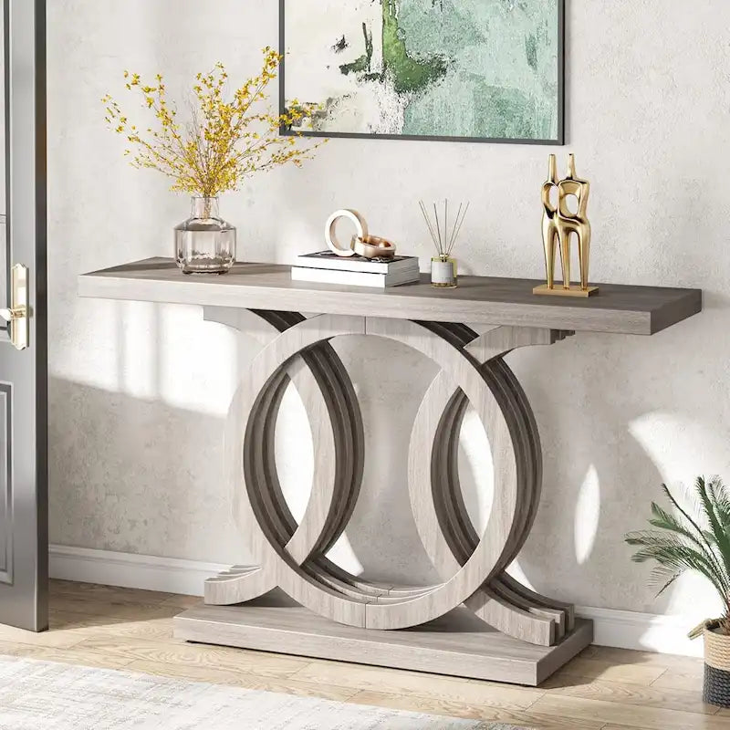 Tavolo consolle da 55, tavolo in legno per ingresso e foyer, ideale per il soggiorno