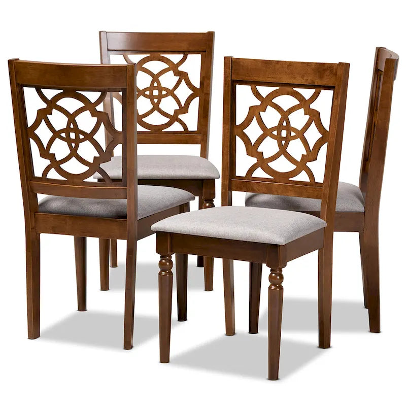 Ensemble de 4 chaises de salle à manger modernes et contemporaines Lylah