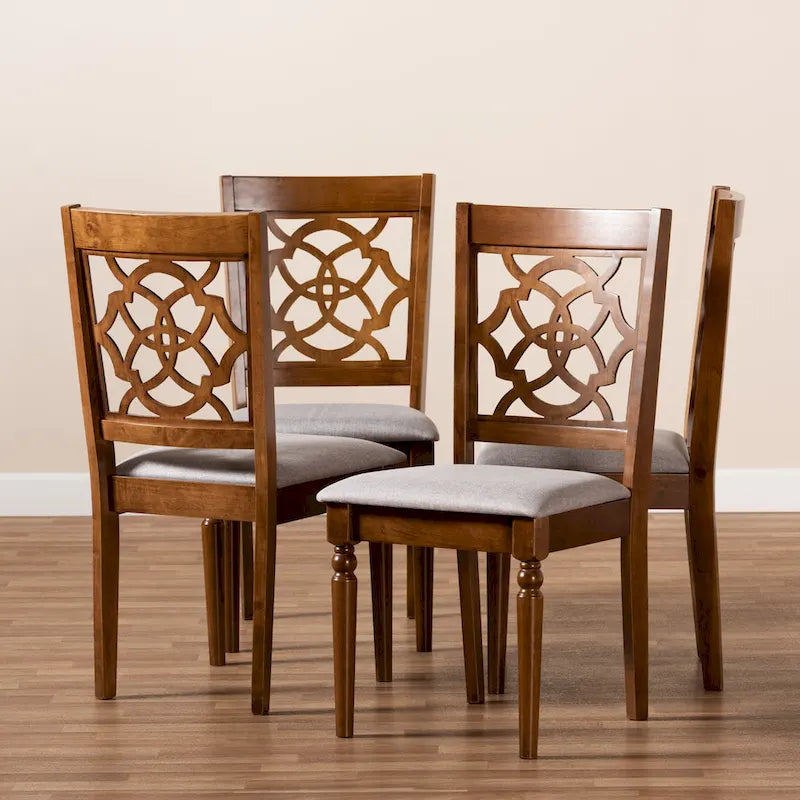 Ensemble de 4 chaises de salle à manger modernes et contemporaines Lylah