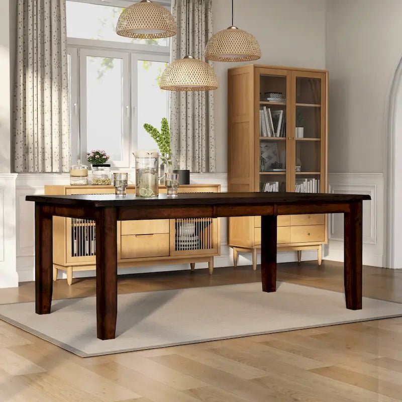 Mesa de comedor extensible de cerezo estilo cottage Paur de 78 pulgadas de Furniture of America
