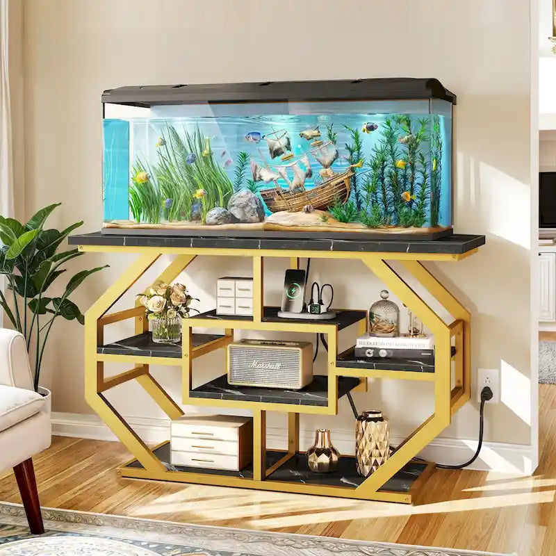 Supporto per acquario Moasis da 55-75 galloni con presa elettrica, consolle per ingresso