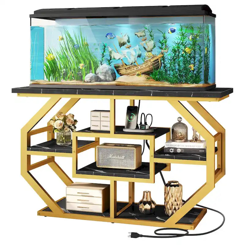 Supporto per acquario Moasis da 55-75 galloni con presa elettrica, consolle per ingresso