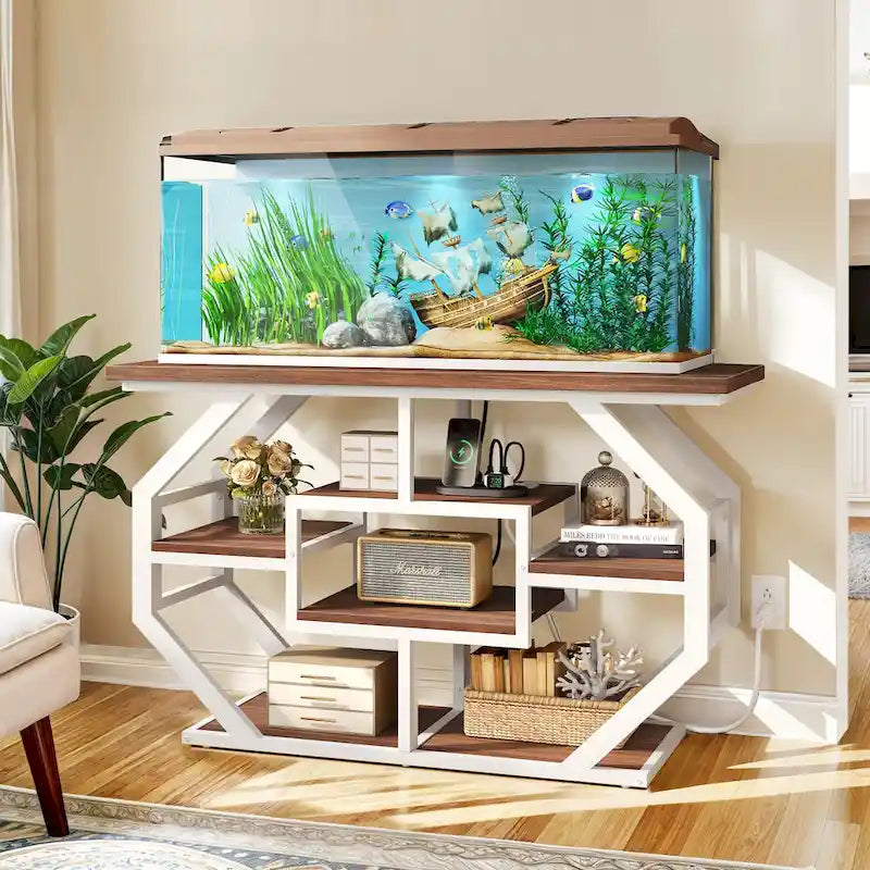 Supporto per acquario Moasis da 55-75 galloni con presa elettrica, consolle per ingresso