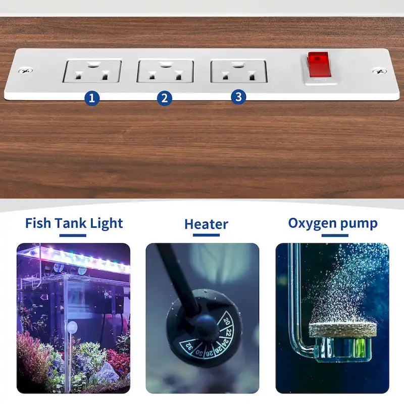 Supporto per acquario Moasis da 55-75 galloni con presa elettrica, consolle per ingresso