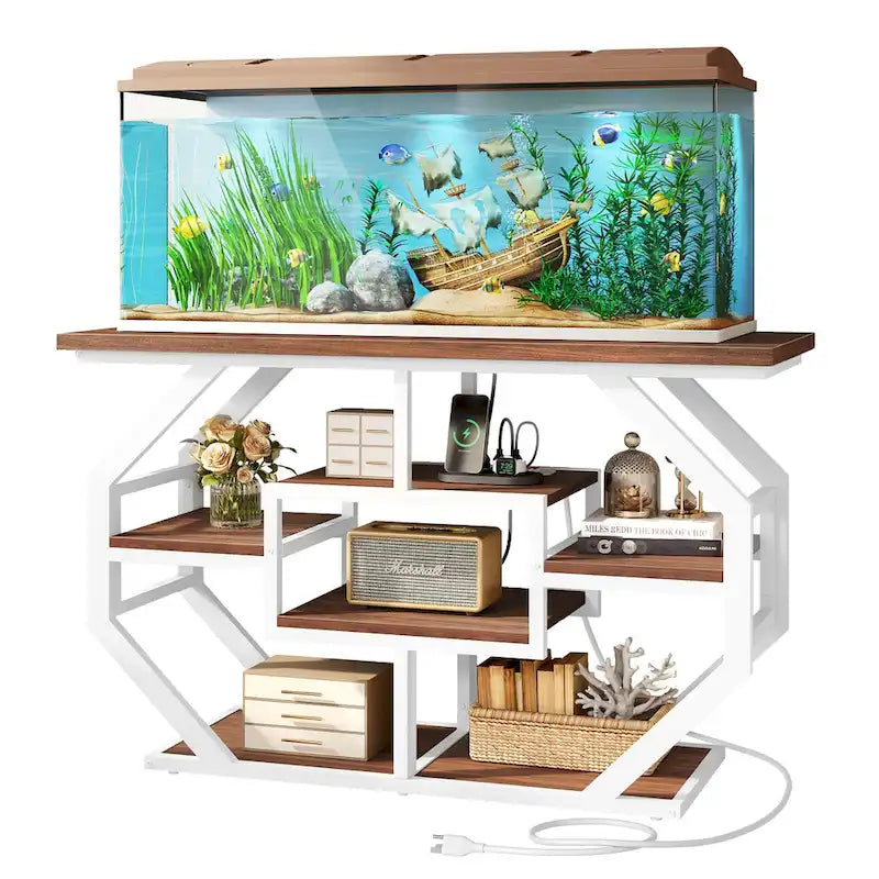 Supporto per acquario Moasis da 55-75 galloni con presa elettrica, consolle per ingresso