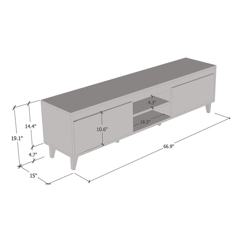Nord II 67 TV-Schrank – 19.1 H x 66.9 W x 15 D