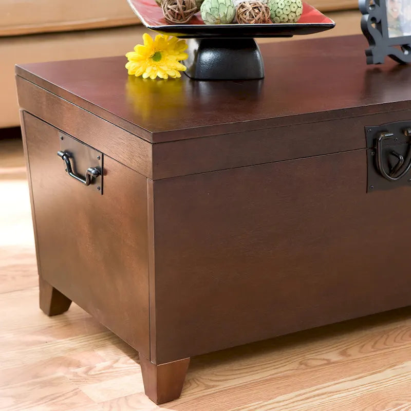 SEI Furniture Liatris overgangsmodel houten espressokist-salontafel