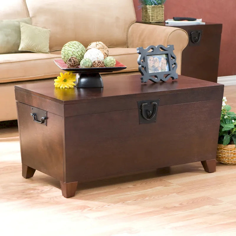 SEI Furniture Liatris overgangsmodel houten espressokist-salontafel