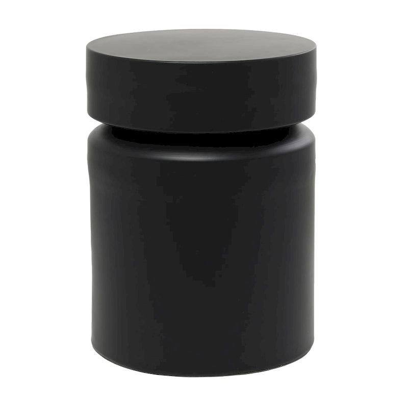 Table d’appoint tambour en métal — cuivre ou noir — Roche River Decor