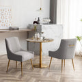SEYNAR modern, elegáns, bouclé anyagú, pliszírozott bársony étkező- vagy fésülködőasztal-szék, hátsó fogantyúval (2 darabos készlet)