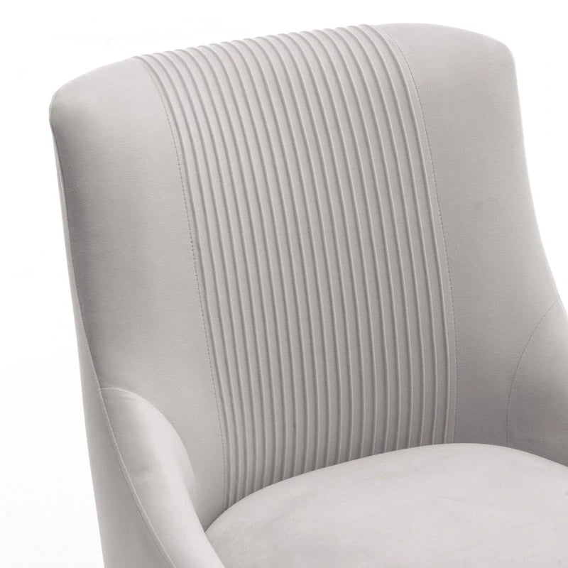 SEYNAR modern, elegáns, bouclé anyagú, pliszírozott bársony étkező- vagy fésülködőasztal-szék, hátsó fogantyúval (2 darabos készlet)