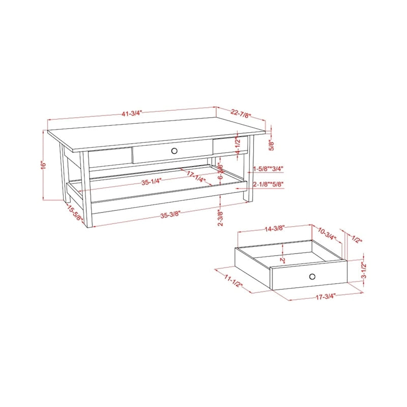Set di 3 tavolini da caffè e laterali DH BASIC di transizione in legno di gomma con ripiani aperti e cassetto, by Denhour