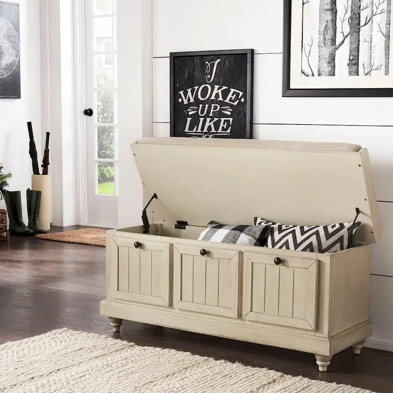 Granger-Aufbewahrungsbank mit Leinensitzkissen von iNSPIRE Q Classic