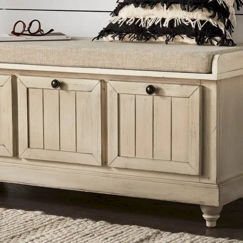 Granger-Aufbewahrungsbank mit Leinensitzkissen von iNSPIRE Q Classic