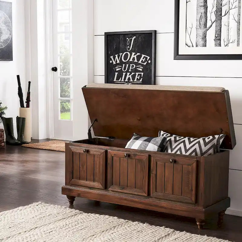 Granger-Aufbewahrungsbank mit Leinensitzkissen von iNSPIRE Q Classic