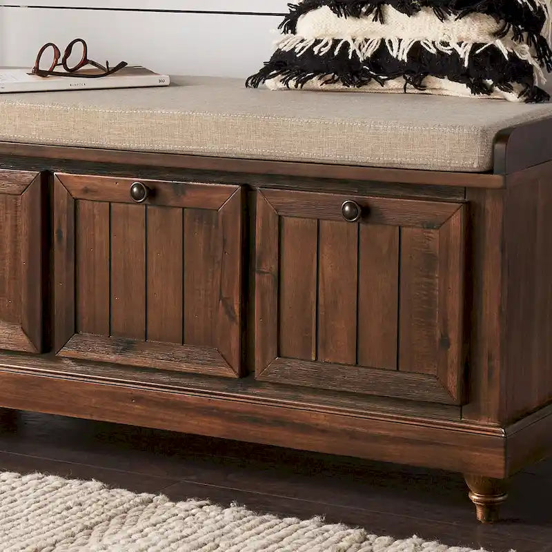Granger-Aufbewahrungsbank mit Leinensitzkissen von iNSPIRE Q Classic