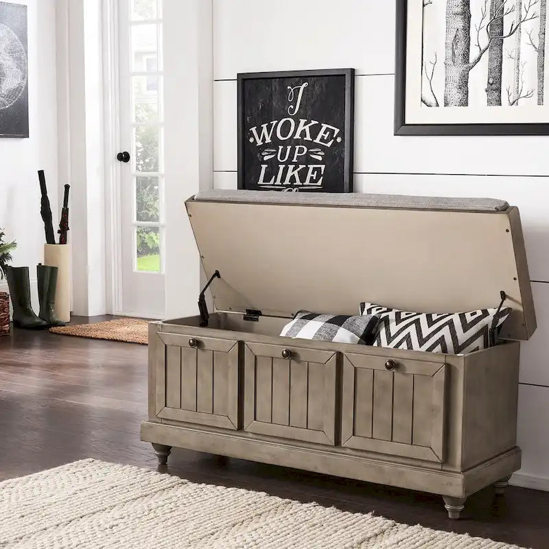 Granger-Aufbewahrungsbank mit Leinensitzkissen von iNSPIRE Q Classic