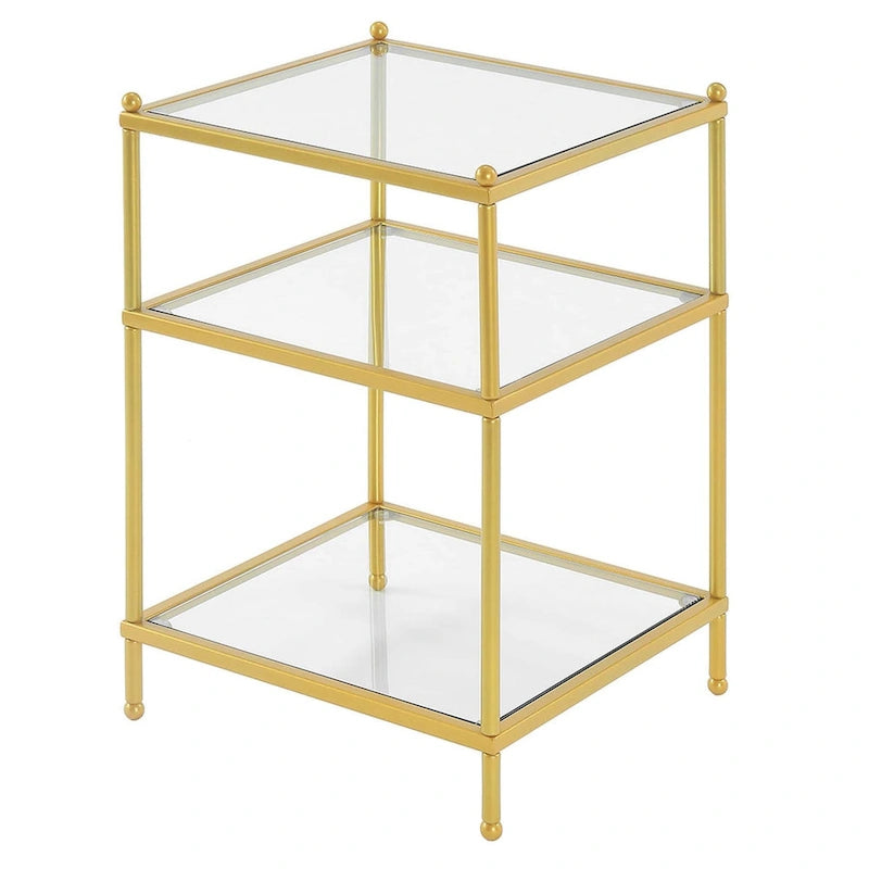 Table d’appoint en verre à 3 niveaux Royal Crest de Convenience Concepts