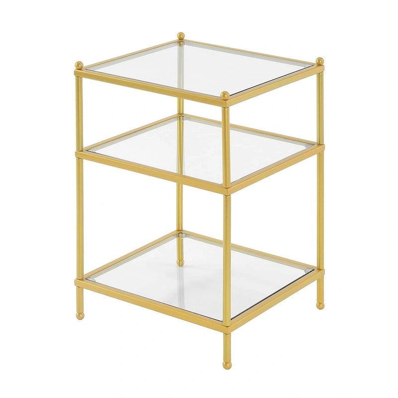 Table d’appoint en verre à 3 niveaux Royal Crest de Convenience Concepts