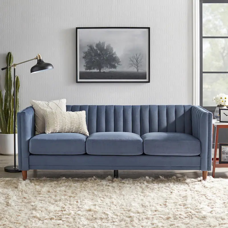 Lifestorey Paxton Sofa mit Kanalsteppung und Smoking-Rückenlehne