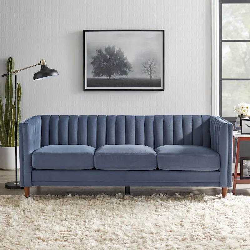 Lifestorey Paxton Sofa mit Kanalsteppung und Smoking-Rückenlehne