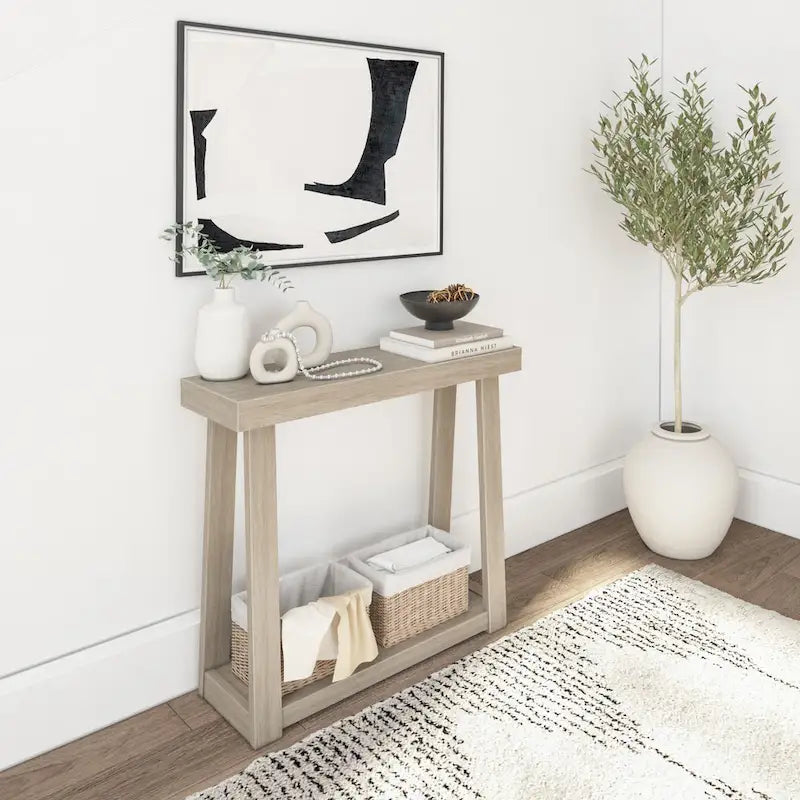 Plank and Beam Klasik Raflı Konsol Sehpa - 36