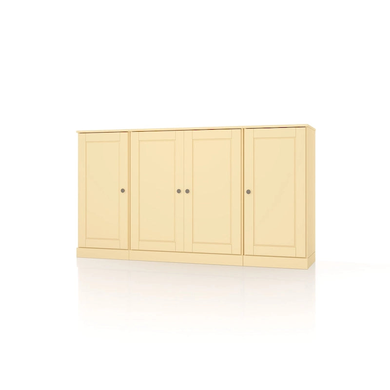 Buffet de 65 en bois massif à 100 % avec portes en verre transparent, dépoli ou en bois massif, par Palace Imports