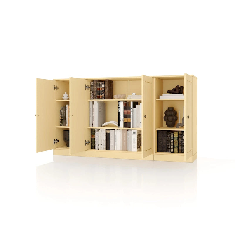 Buffet de 65 en bois massif à 100 % avec portes en verre transparent, dépoli ou en bois massif, par Palace Imports