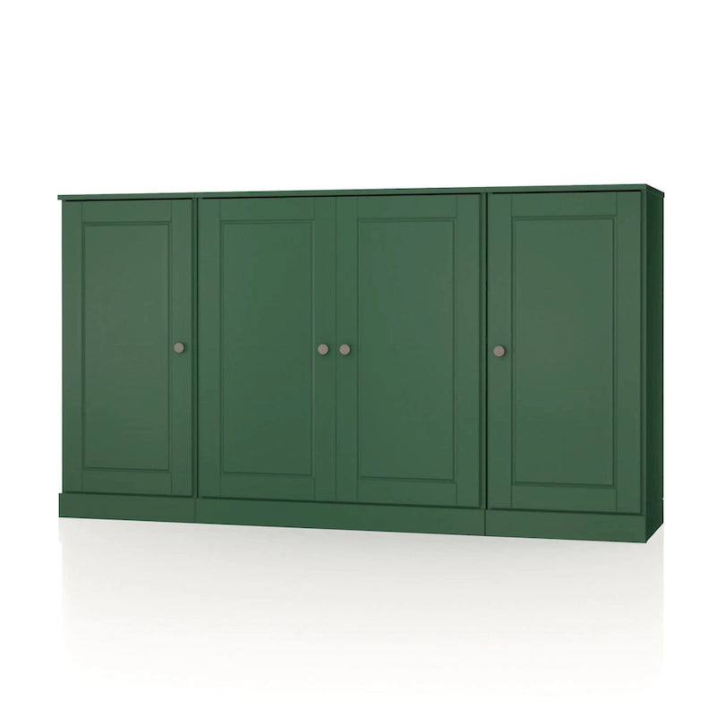 Buffet de 65 en bois massif à 100 % avec portes en verre transparent, dépoli ou en bois massif, par Palace Imports
