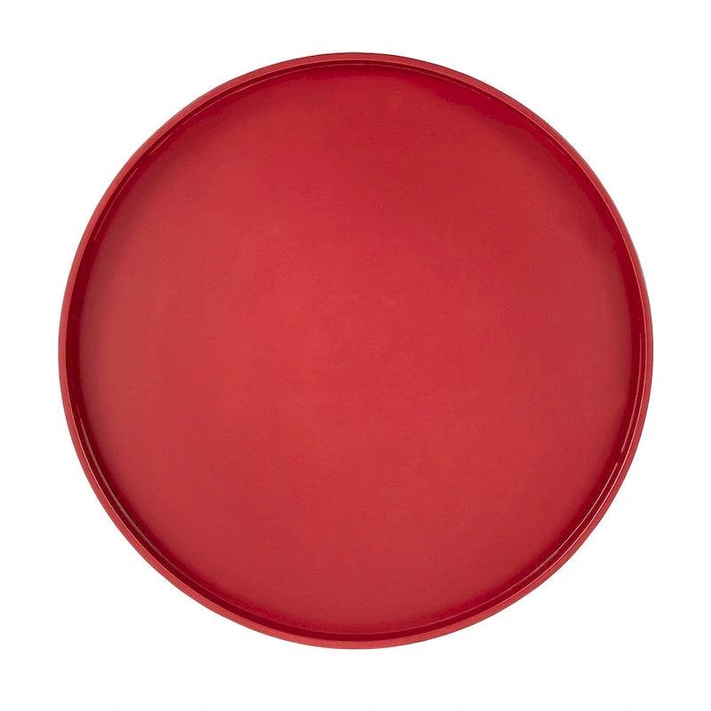 Marcella Paint-Dipped Round Tray-Top Side Table by iNSPIRE Q Modern