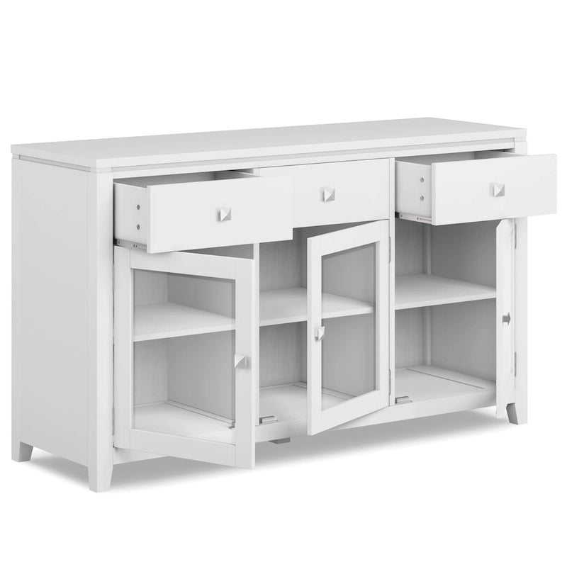 WYNDENHALL Essex SIDEBOARD aus massivem Holz, 54 Zoll breit, modernes Buffet aus Mahagoniholz – 54 Zoll breit