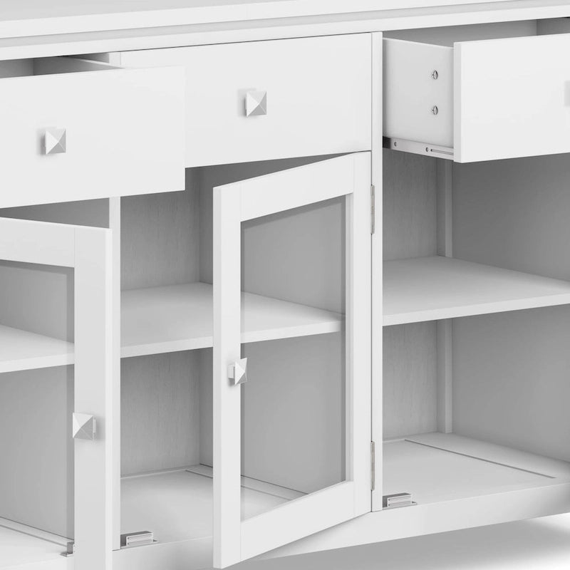 WYNDENHALL Essex SIDEBOARD aus massivem Holz, 54 Zoll breit, modernes Buffet aus Mahagoniholz – 54 Zoll breit