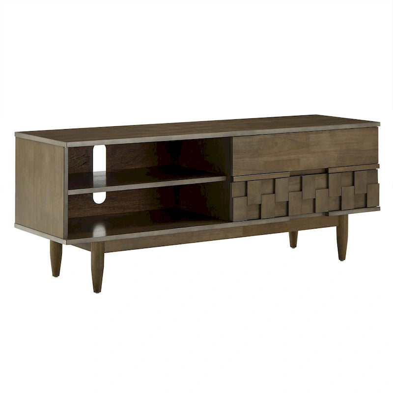 Kieran Mid-Century-TV-Schrank aus Holz mit 2 Schubladen von iNSPIRE Q Modern – 59 Zoll