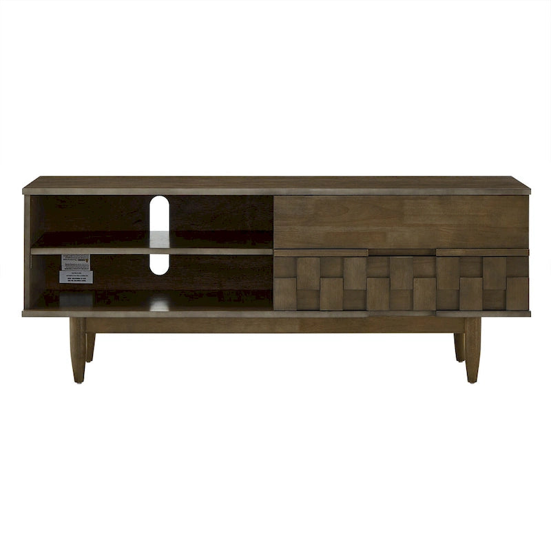 Kieran Mid-Century-TV-Schrank aus Holz mit 2 Schubladen von iNSPIRE Q Modern – 59 Zoll