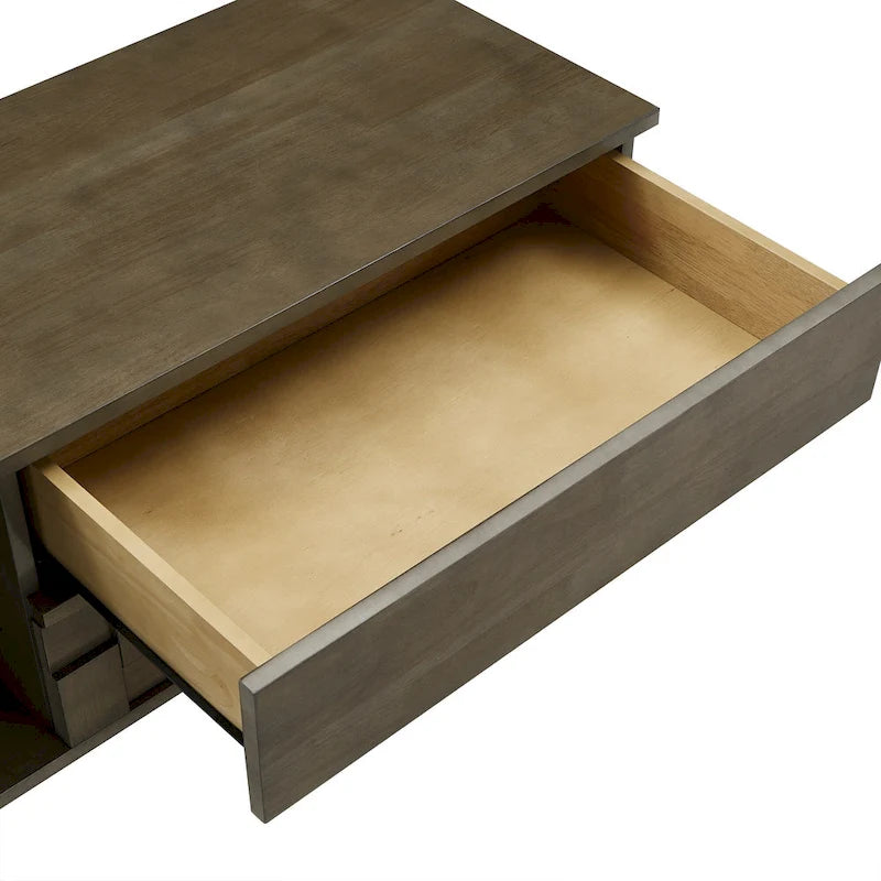 Kieran Mid-Century-TV-Schrank aus Holz mit 2 Schubladen von iNSPIRE Q Modern – 59 Zoll